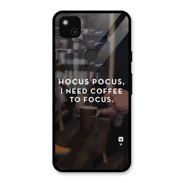 Coffee Focus Glass Back Case for Google Pixel 4a