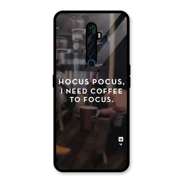 Coffee Focus Glass Back Case for Oppo Reno2 Z