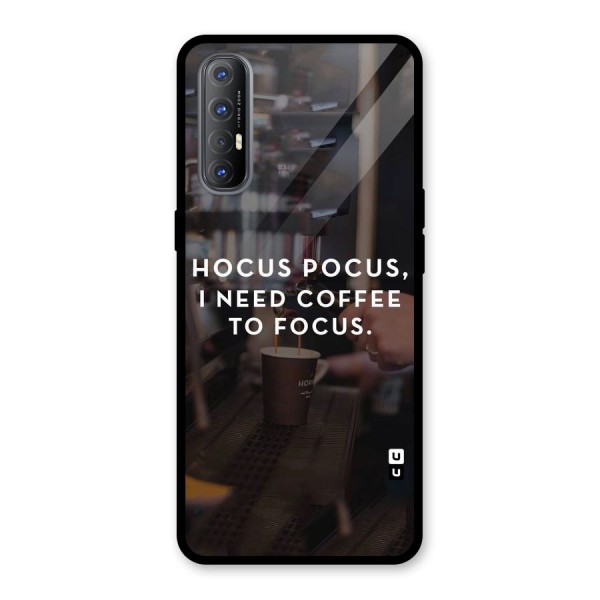 Coffee Focus Glass Back Case for Oppo Reno3 Pro