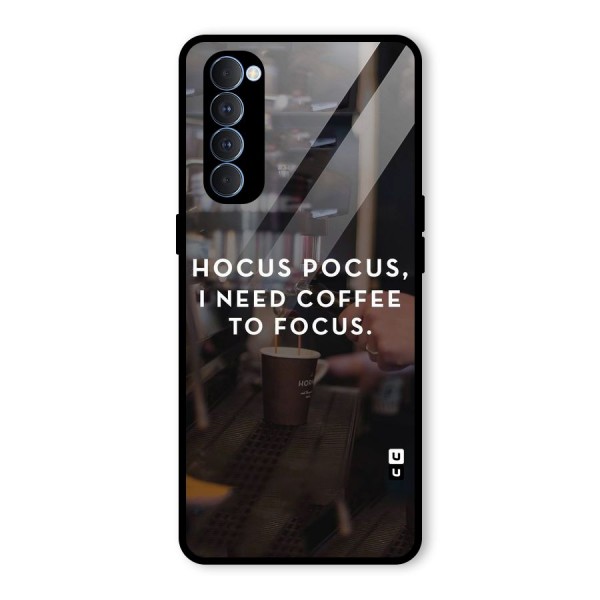 Coffee Focus Glass Back Case for Oppo Reno4 Pro