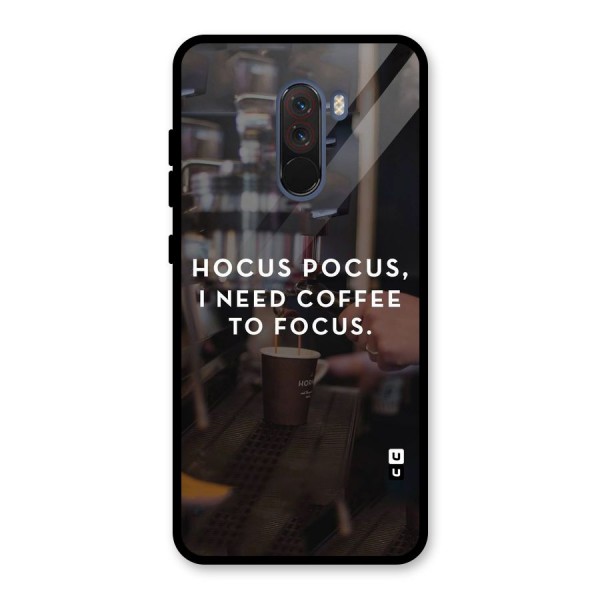 Coffee Focus Glass Back Case for Poco F1