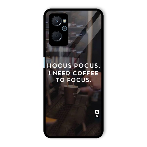 Coffee Focus Glass Back Case for Realme 9i