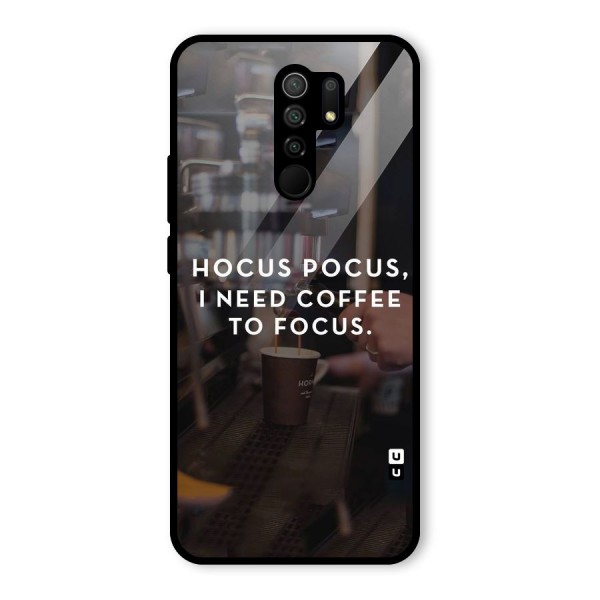 Coffee Focus Glass Back Case for Redmi 9 Prime