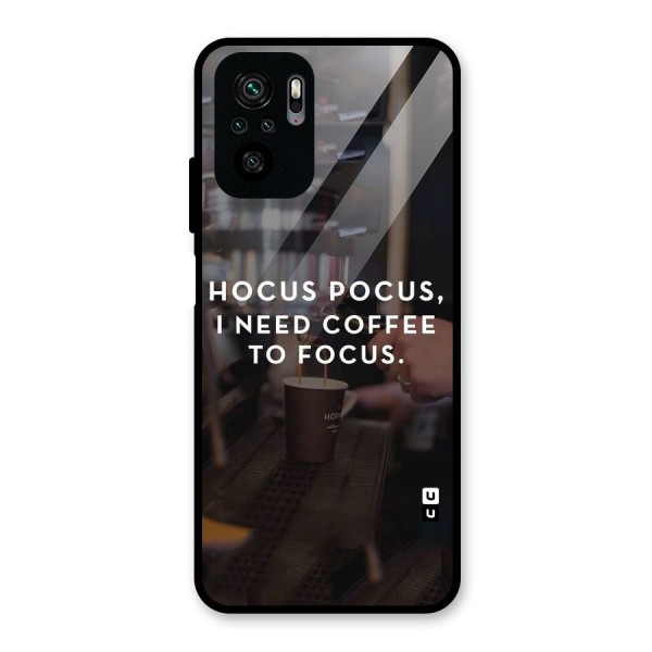 Coffee Focus Glass Back Case for Redmi Note 10