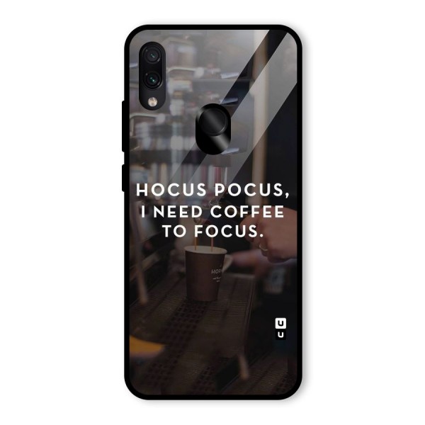 Coffee Focus Glass Back Case for Redmi Note 7