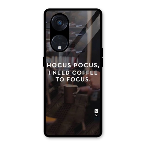 Coffee Focus Glass Back Case for Reno8 T 5G