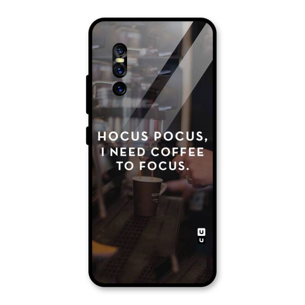 Coffee Focus Glass Back Case for Vivo V15 Pro