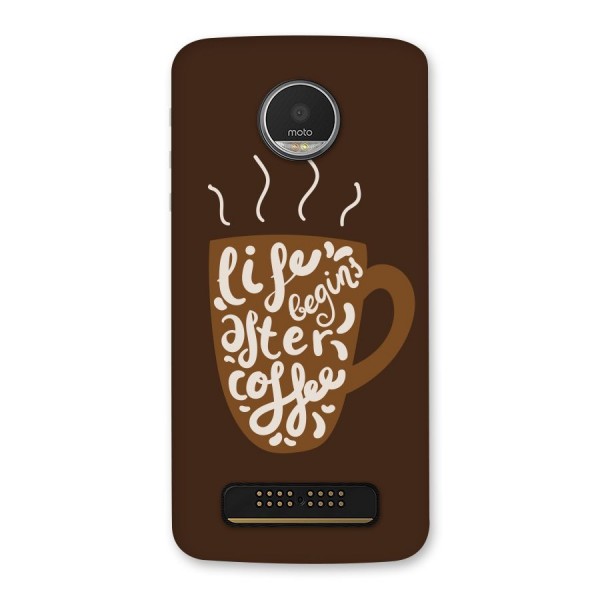 Coffee Mug Back Case for Moto Z Play