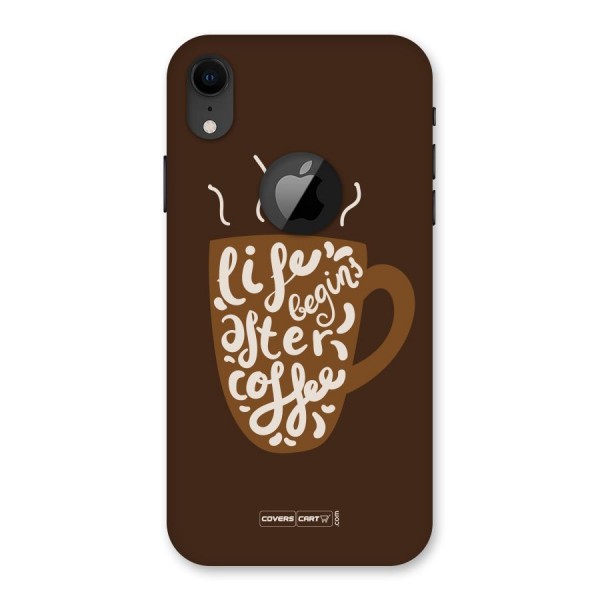 Coffee Mug Back Case for iPhone XR Logo Cut