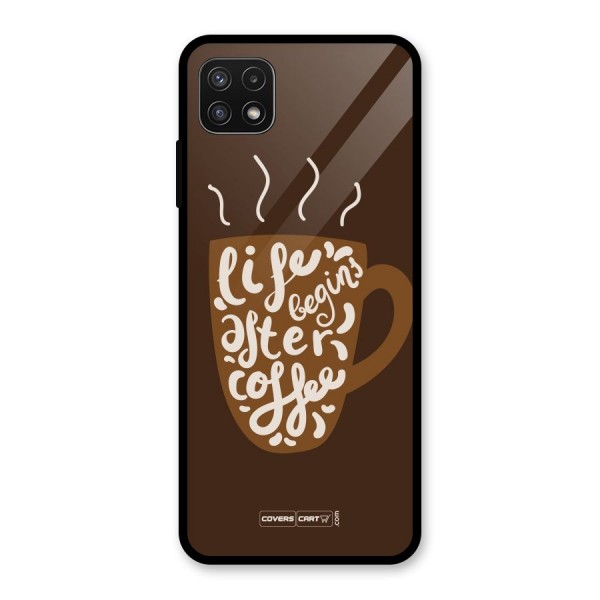 Coffee Mug Glass Back Case for Galaxy A22 5G