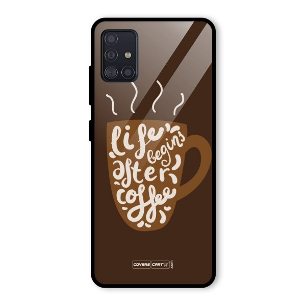 Coffee Mug Glass Back Case for Galaxy A51