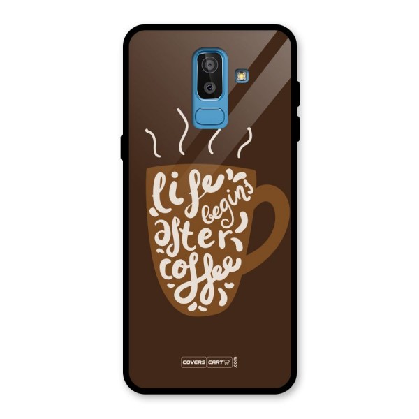 Coffee Mug Glass Back Case for Galaxy J8