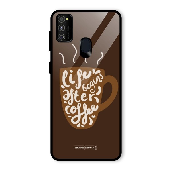 Coffee Mug Glass Back Case for Galaxy M21