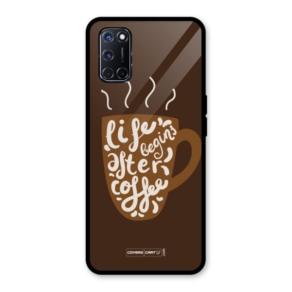 Coffee Mug Glass Back Case for Oppo A52