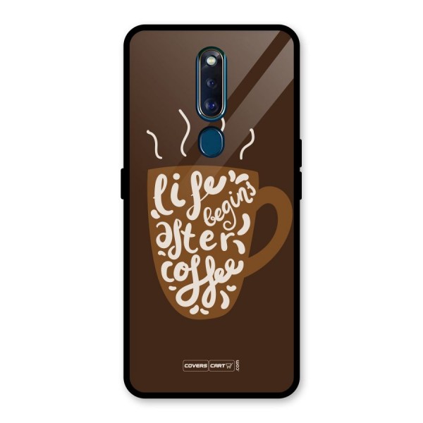 Coffee Mug Glass Back Case for Oppo F11 Pro