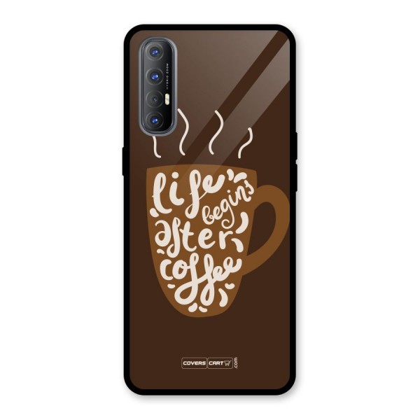 Coffee Mug Glass Back Case for Oppo Reno3 Pro