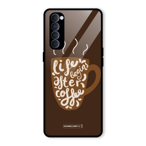 Coffee Mug Glass Back Case for Oppo Reno4 Pro