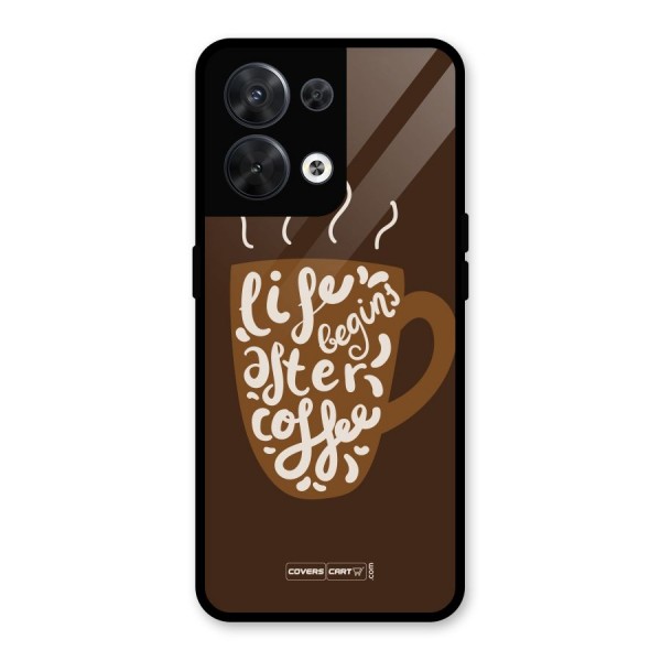 Coffee Mug Glass Back Case for Oppo Reno8 5G