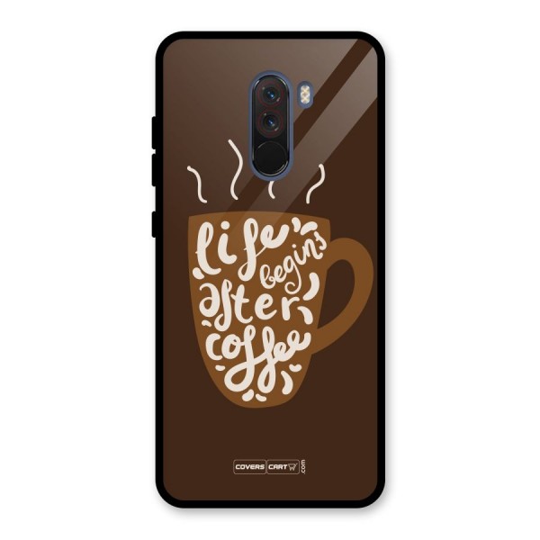 Coffee Mug Glass Back Case for Poco F1