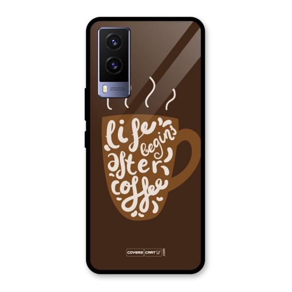 Coffee Mug Glass Back Case for Vivo V21e 5G