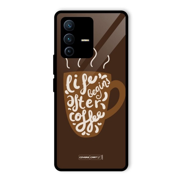 Coffee Mug Glass Back Case for Vivo V23 Pro