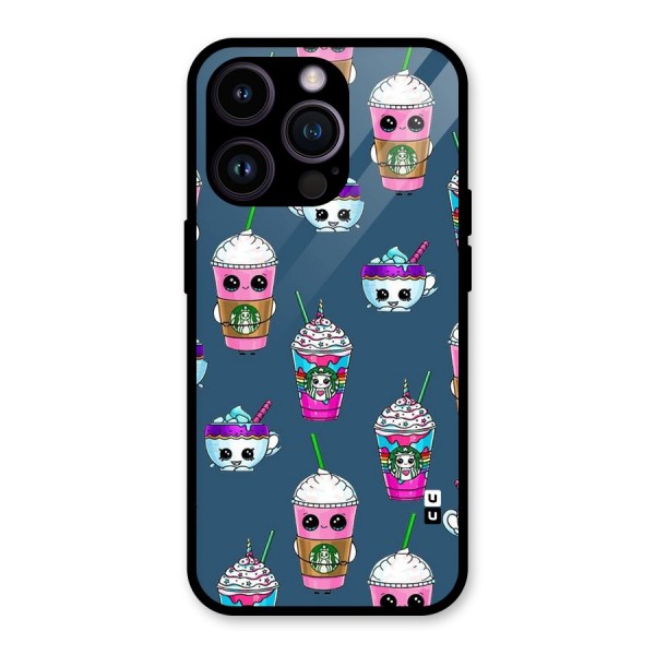 Coffee Mugs Glass Back Case for iPhone 14 Pro