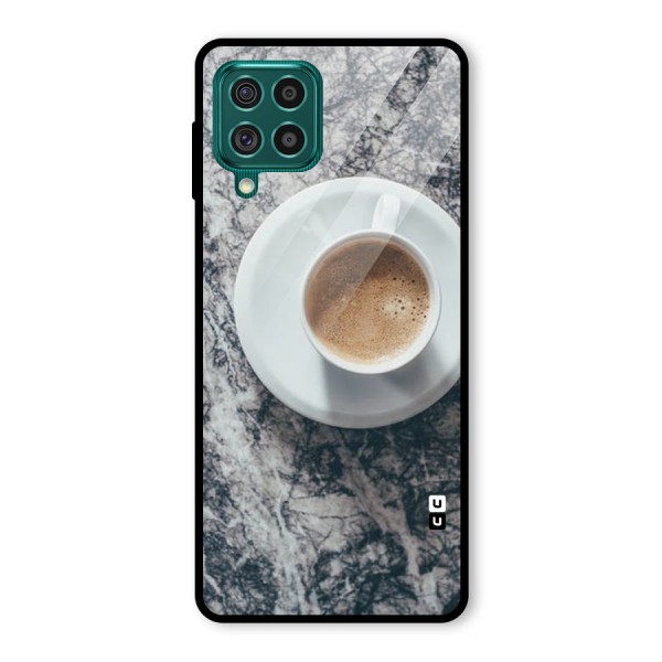 Coffee On Marble Glass Back Case for Galaxy F62