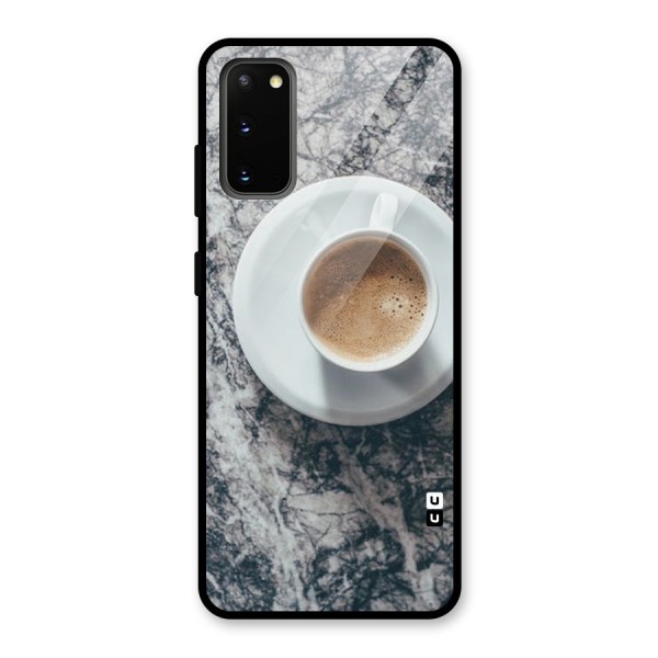 Coffee On Marble Glass Back Case for Galaxy S20