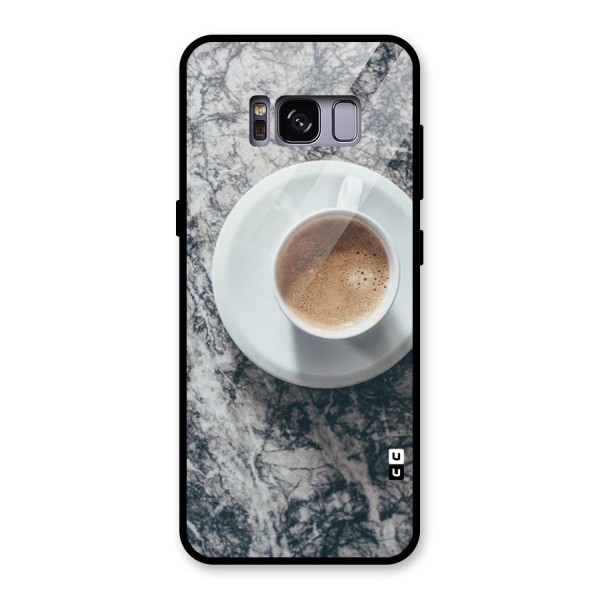 Coffee On Marble Glass Back Case for Galaxy S8