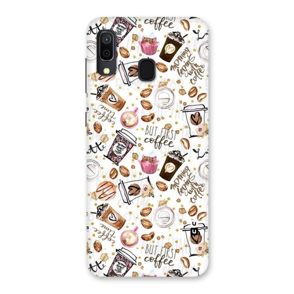 Coffee Pattern Back Case for Galaxy A20