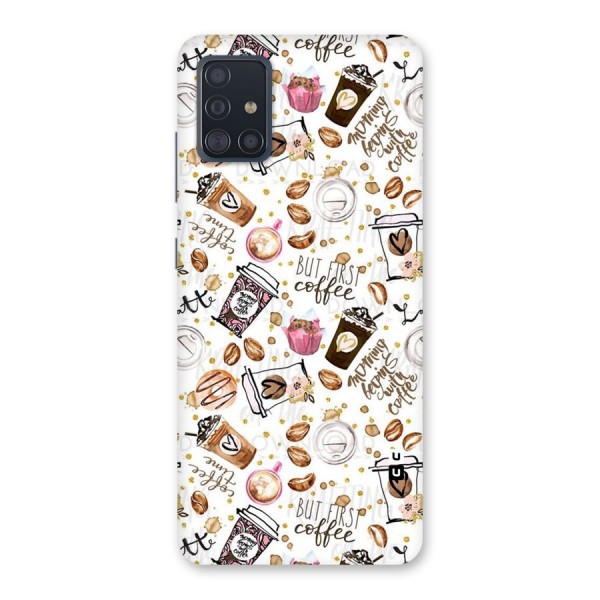 Coffee Pattern Back Case for Galaxy A51