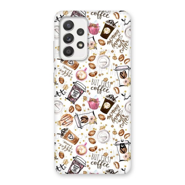 Coffee Pattern Back Case for Galaxy A52