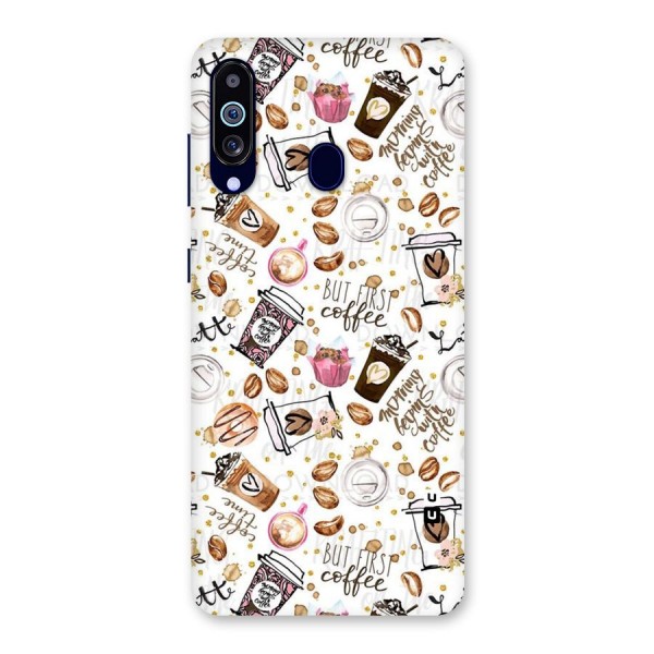 Coffee Pattern Back Case for Galaxy A60