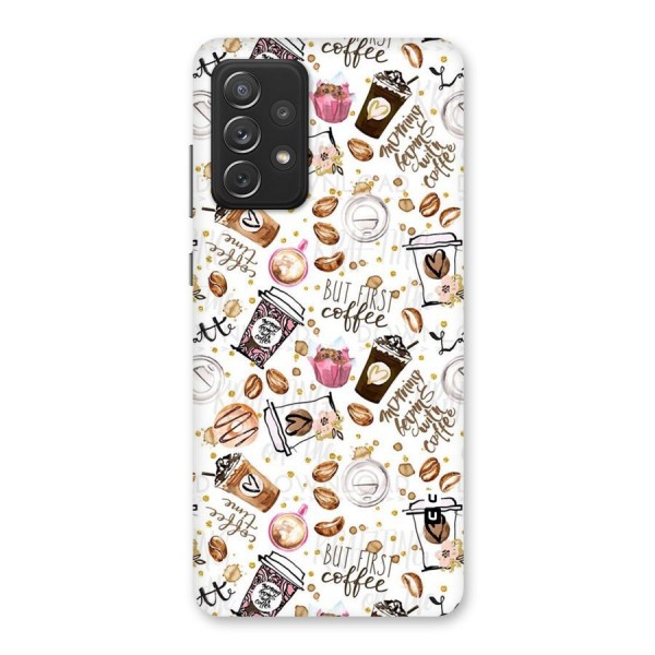 Coffee Pattern Back Case for Galaxy A72