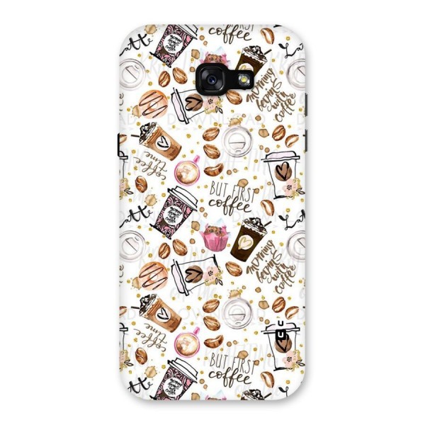 Coffee Pattern Back Case for Galaxy A7 (2017)