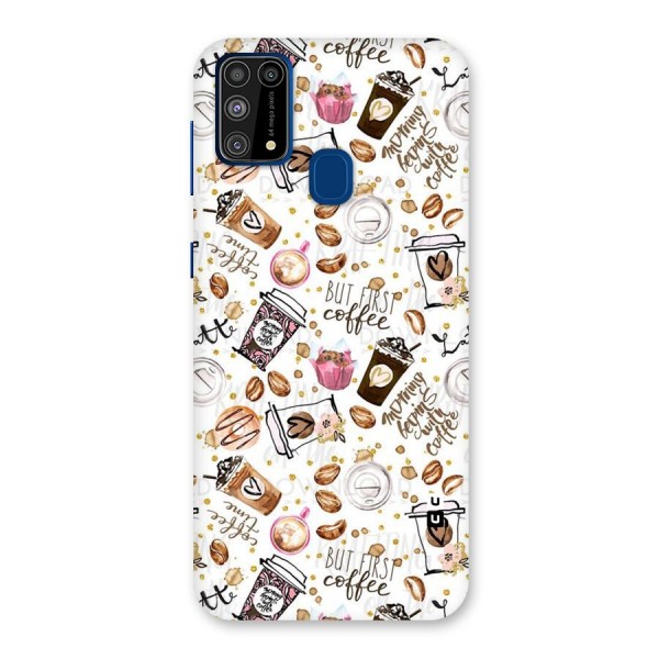 Coffee Pattern Back Case for Galaxy F41