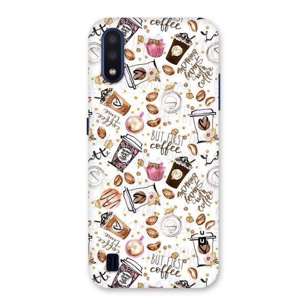 Coffee Pattern Back Case for Galaxy M01