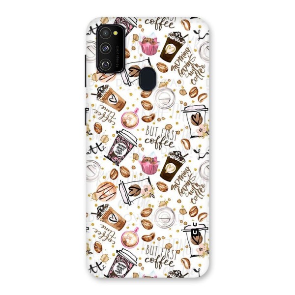 Coffee Pattern Back Case for Galaxy M21