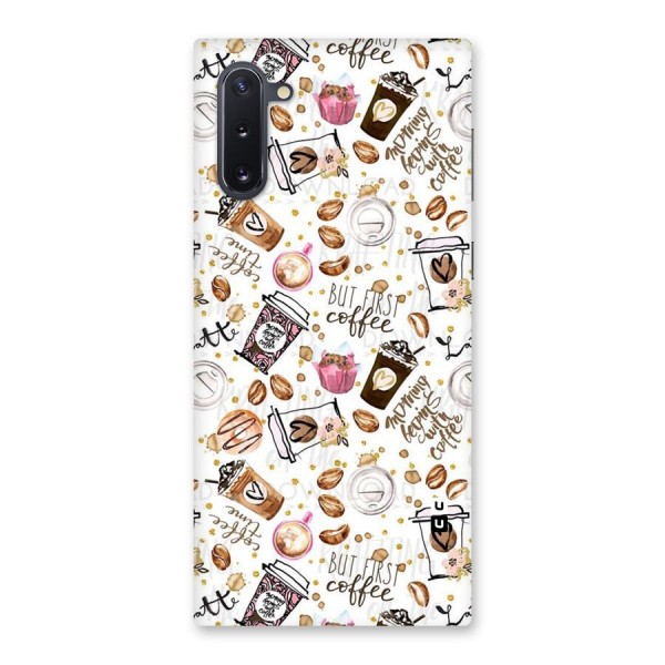 Coffee Pattern Back Case for Galaxy Note 10