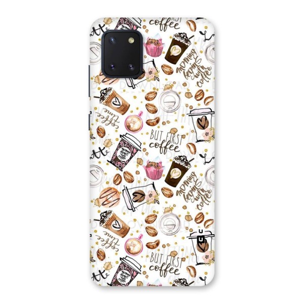 Coffee Pattern Back Case for Galaxy Note 10 Lite