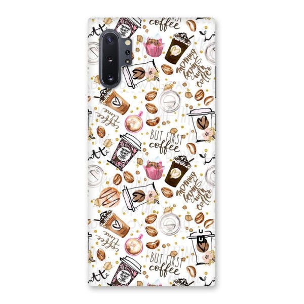 Coffee Pattern Back Case for Galaxy Note 10 Plus