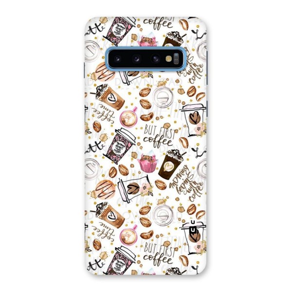 Coffee Pattern Back Case for Galaxy S10