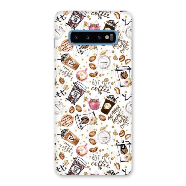 Coffee Pattern Back Case for Galaxy S10 Plus