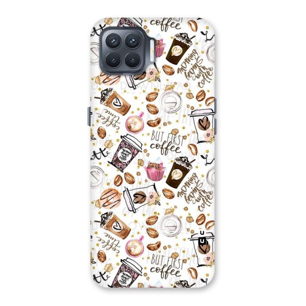 Coffee Pattern Back Case for Oppo F17 Pro