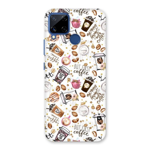 Coffee Pattern Back Case for Realme Narzo 30A