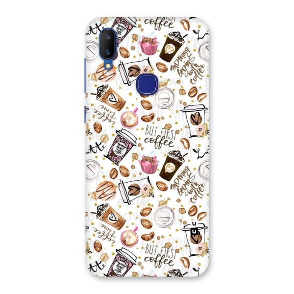 Coffee Pattern Back Case for Vivo V11