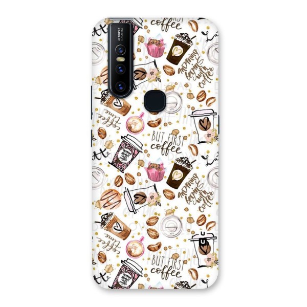 Coffee Pattern Back Case for Vivo V15