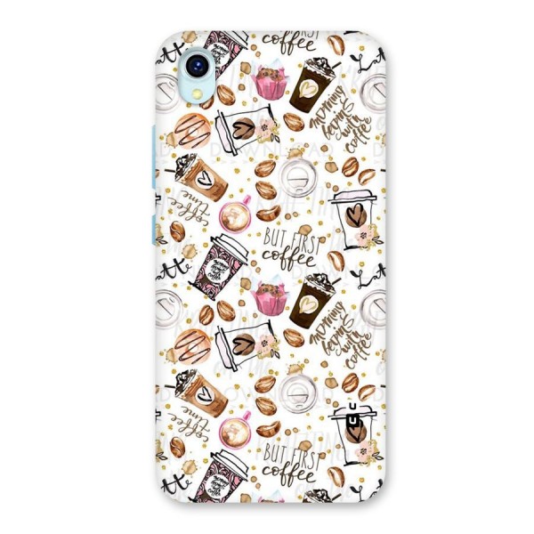 Coffee Pattern Back Case for Vivo Y1s