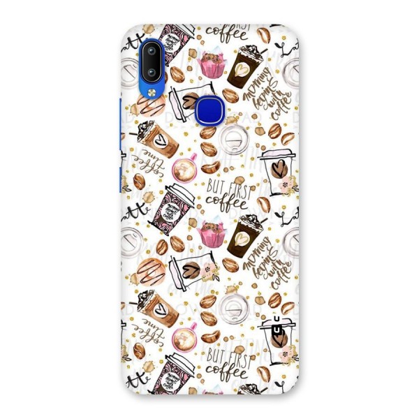 Coffee Pattern Back Case for Vivo Y91