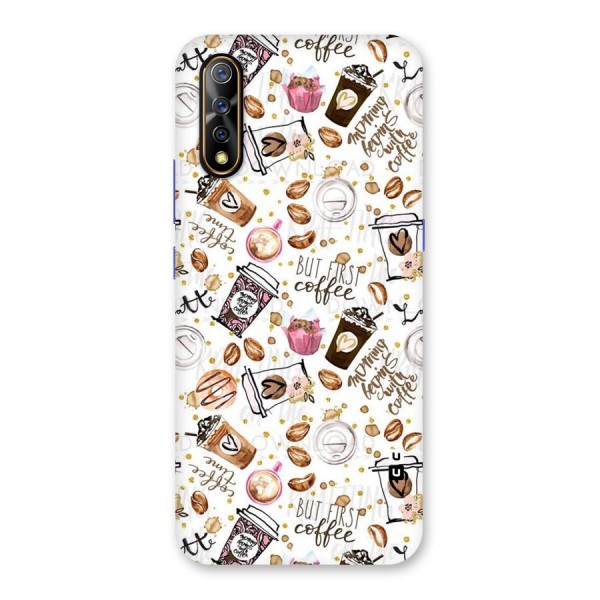 Coffee Pattern Back Case for Vivo Z1x